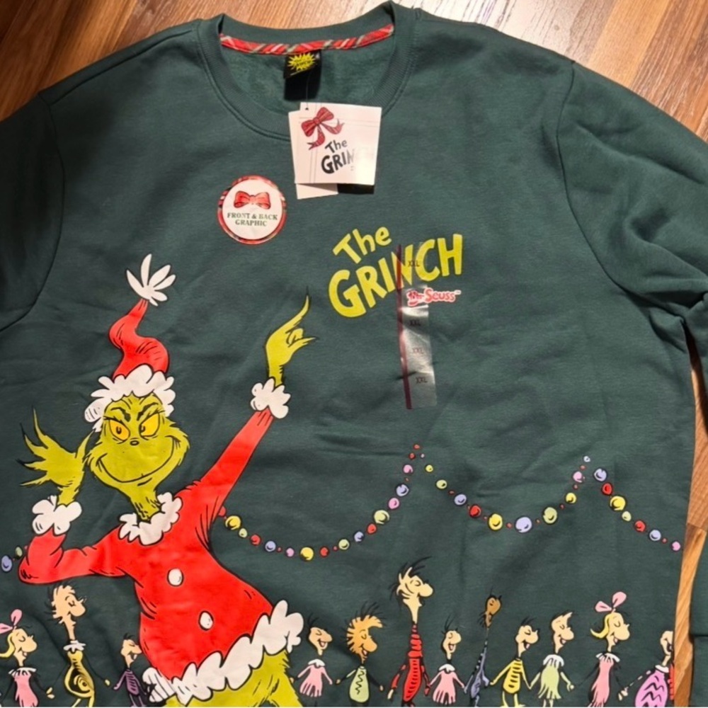 Dr. Seuss Green Grinch Sweatshirt - Picture 1 of 3